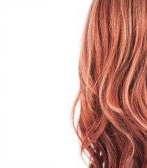 Naklejka premium Hair fragment over the white