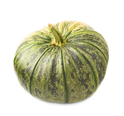 Green pumpkin isolated