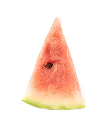 Triangle shaped watermelon slice isolated