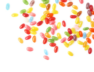 Multiple jelly bean candy sweets composition