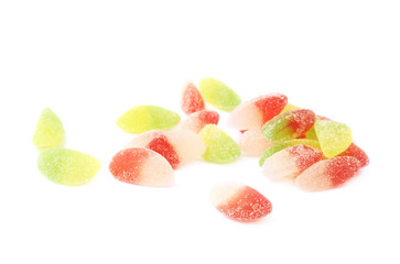 Pile of multiple sugar coated jelly candies
