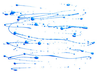 Surface covered with paint spills