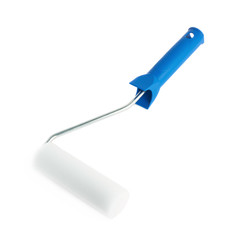 New blue paint roller isolated