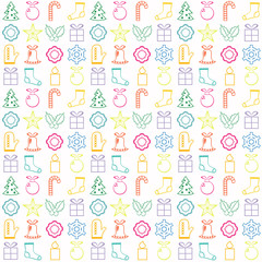 Seamless Pattern With Christmas Decorations