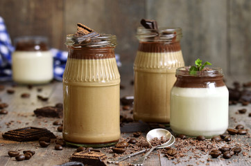 Pannacotta in a jar in two variations.