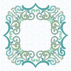 Colorful ornament, white background.