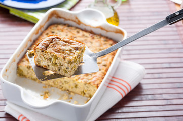 Frittata cotta al forno nella teglia