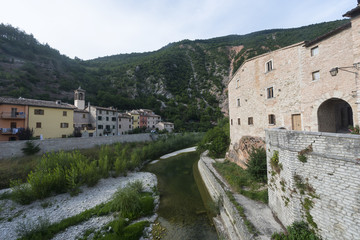 Fototapeta na wymiar Piobbico (Marches), historic village