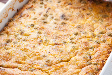 Frittata cotta al forno nella teglia