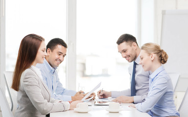business team having meeting in office