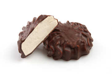 chocolate with marshmallows inside