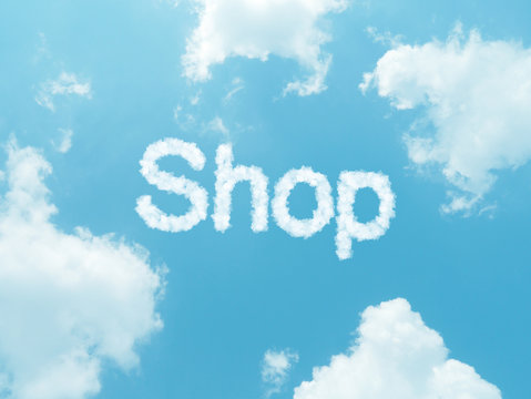 cloud words with design on blue sky background © Nattapol_Sritongcom