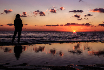 Fototapeta premium Coucher de soleil sur Fouras