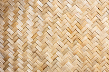 Thai handcraft of bamboo weave pattern for background
