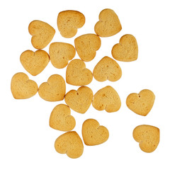 Heart shaped cookies pile
