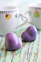 Candy in the shape of a heart