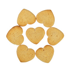 Heart shaped cookies blossom