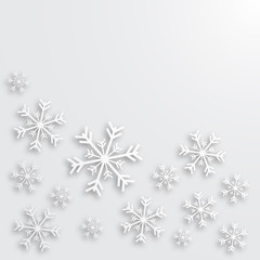 set of snowflakes for background, vector version