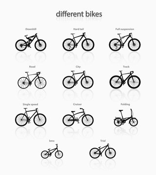Different bikes. Bicycles are not understandable in this set.