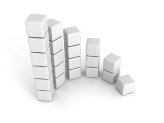 white  successful bar chart graph growing up