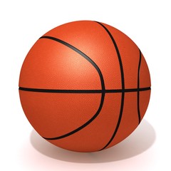 Fototapeta premium Basketball 3d illustration isolated on a white background