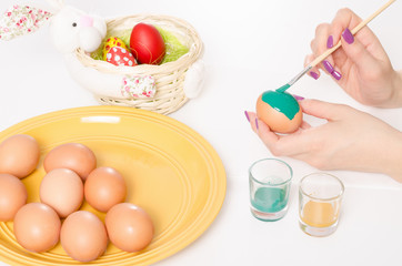 Colouring Easter eggs