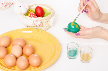 Colouring Easter eggs