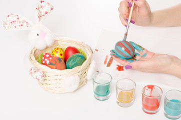 Colouring Easter eggs