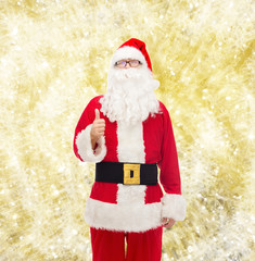 man in costume of santa claus