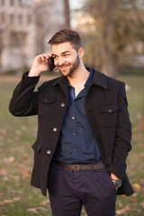 Young Man Talking on the Phone 04