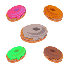 set donut vector