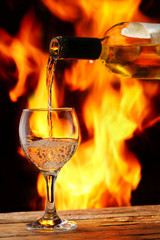 wine pouring