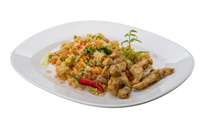 Fried rice with chicken