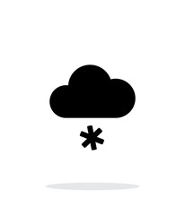 Snow weather icon on white background.
