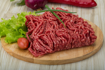 Raw minced beef