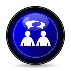 Comments icon - men with bubbles