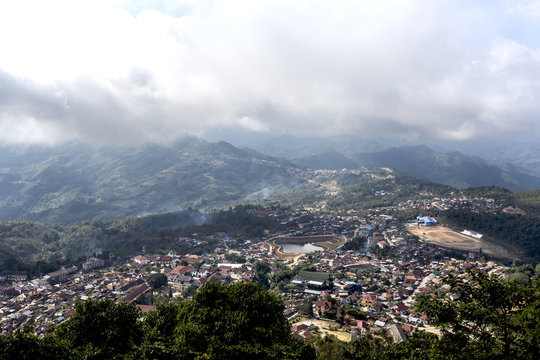 Phongsali, town under cloud in Northern Laos