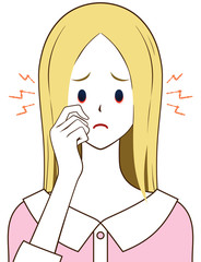 女性　目の充血