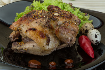 Quail grilled