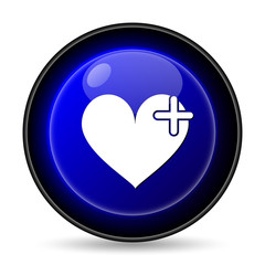 Heart with cross icon