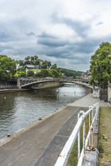 Fototapeta na wymiar River Sambre through Namur, Belgium