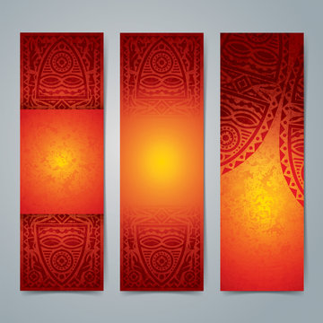 Collection Banner Design, African Art Background.