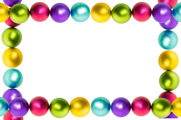 Rahmen aus Christbaumkugeln