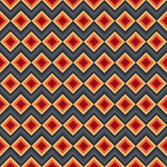 Modern elegant zig zag and rhombus seamless pattern.