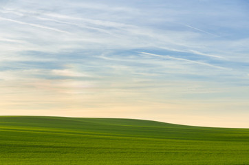 simple landscape with sky at twilight