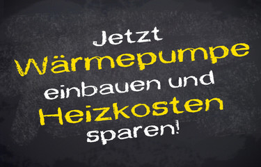 Kreidetafel mit W&auml;rmepumpe