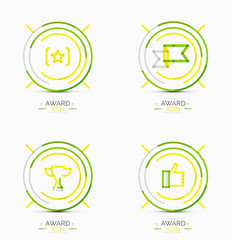 Award icon set, Logo collection