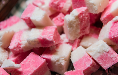 Delicious chunks of homemade strawberry butter tablet