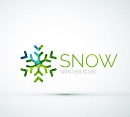 Christmas snowflake company logo design