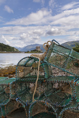 Crab and lobsterpots in Scotland